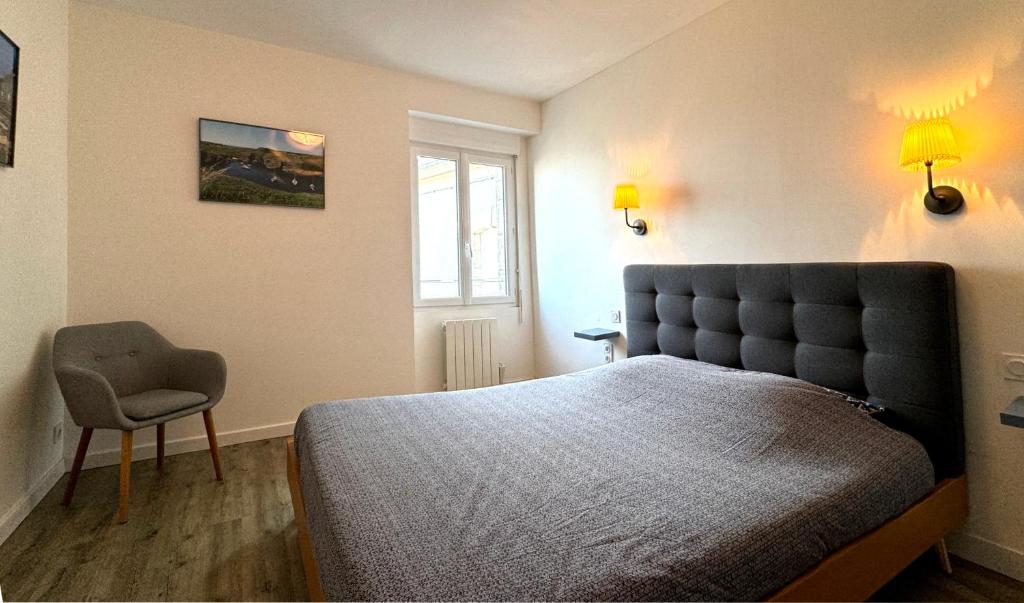 Postel nebo postele na pokoji v ubytování Appartement Quiberon