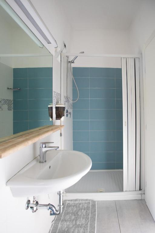 Koupelna v ubytování Hotel Tecla