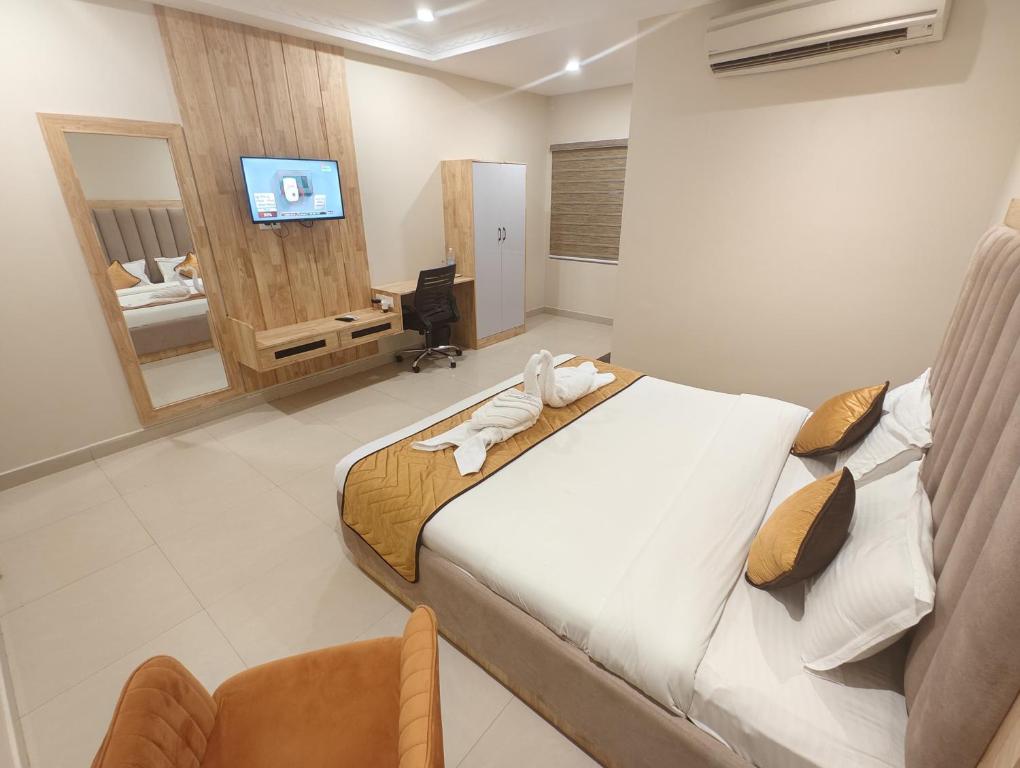 TV a/nebo společenská místnost v ubytování Hotel MGM Grand