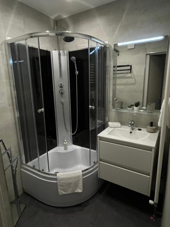 Koupelna v ubytování Széchenyi Apartman Esztergom
