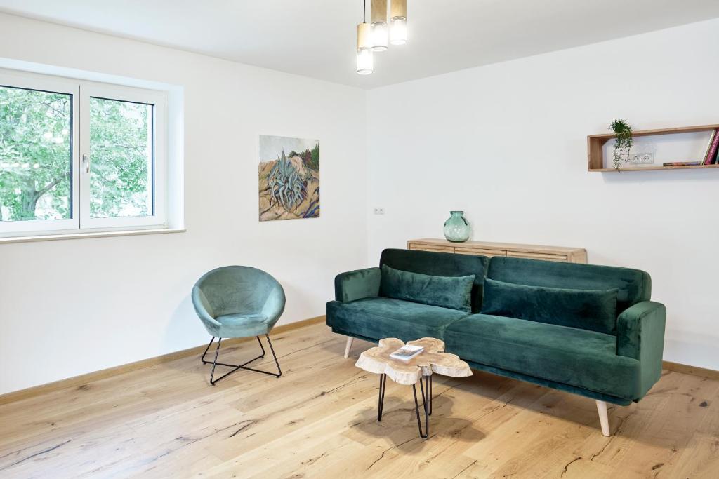 Posezení v ubytování Große Wohnung in Schlanders