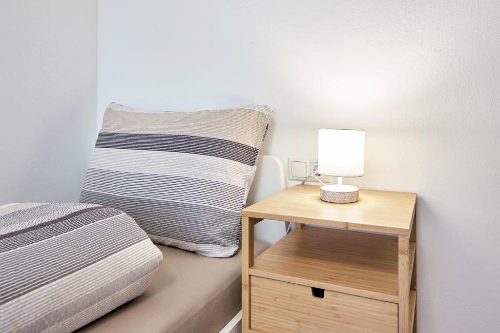 Postel nebo postele na pokoji v ubytování Große Wohnung in Schlanders