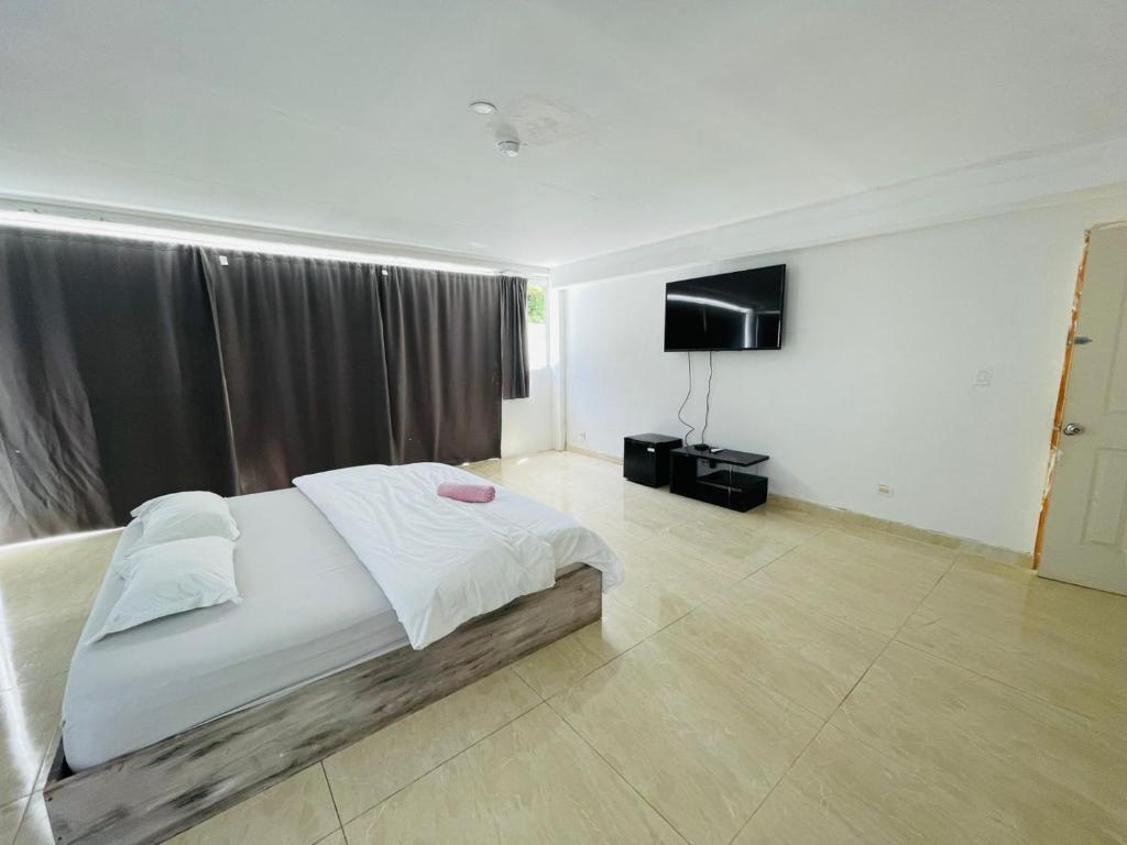 TV o dispositivi per l'intrattenimento presso Gorgona Beach House