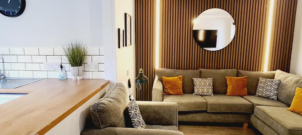 Posezení v ubytování Elmbank Garden Apartment