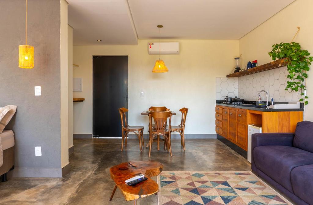 Posezení v ubytování Lofts Lobo Guará