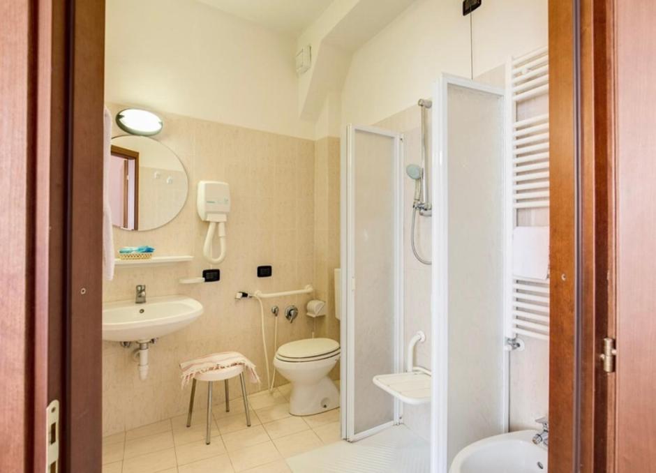 Koupelna v ubytování Hotel Roma Assisi