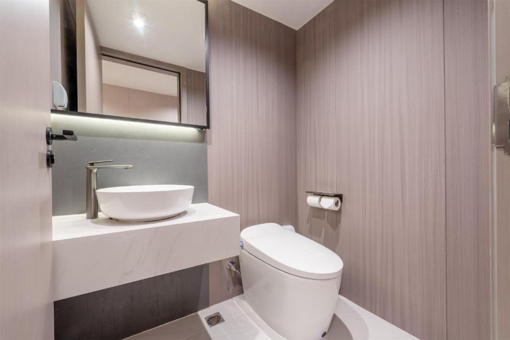 Koupelna v ubytování ONESS Executive Hotel Guangzhou Huangpu Luogang