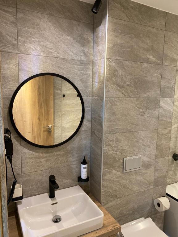 Koupelna v ubytování Molėtai Hotel