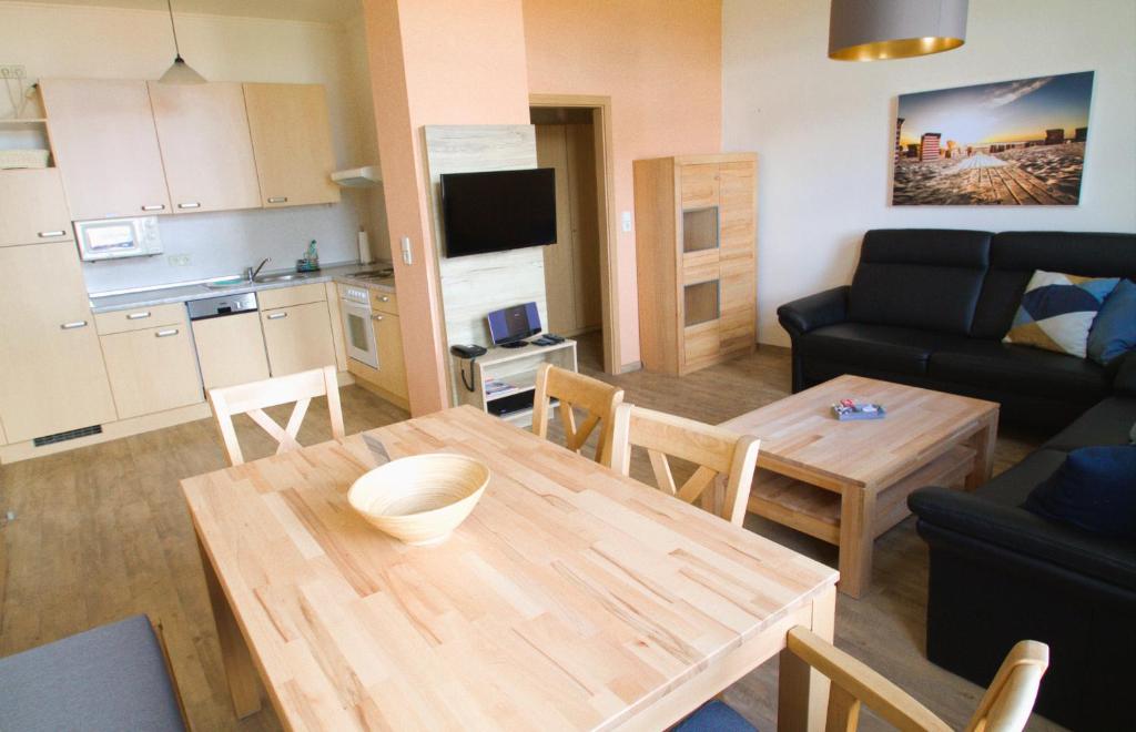Kuchyň nebo kuchyňský kout v ubytování Haus Nordmeer