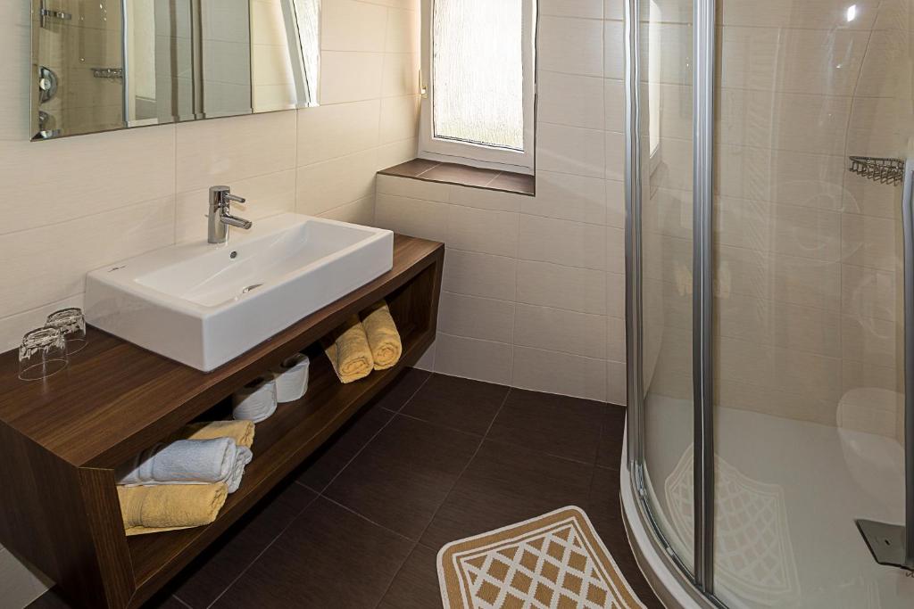 Koupelna v ubytování Garni Hotel Dorothea