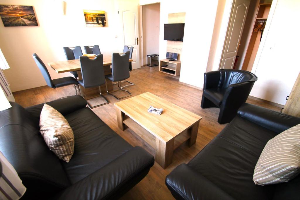 Posezení v ubytování Haus Nordmeer