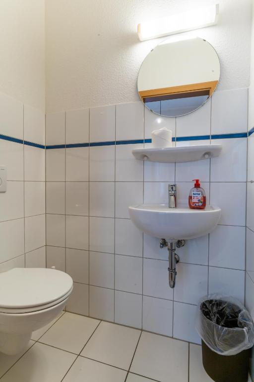 Koupelna v ubytování Haus Nordmeer