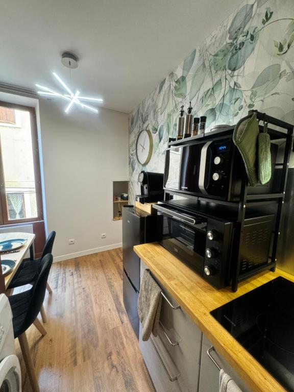 Kuchyň nebo kuchyňský kout v ubytování La Maisonnette