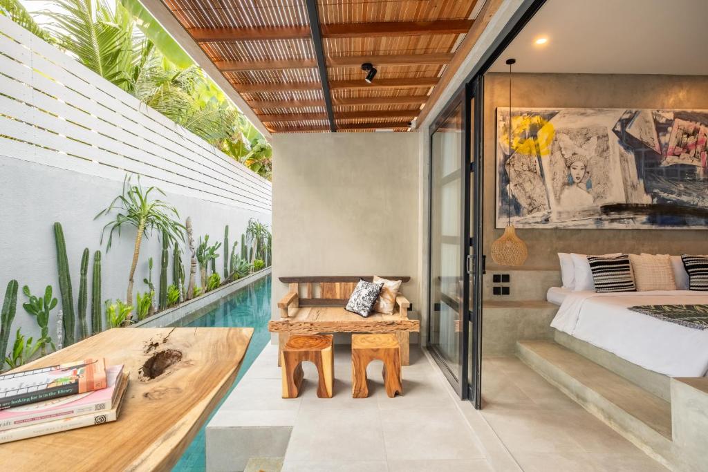 Bazén v ubytování Ubud Lila Concept nebo v jeho okolí