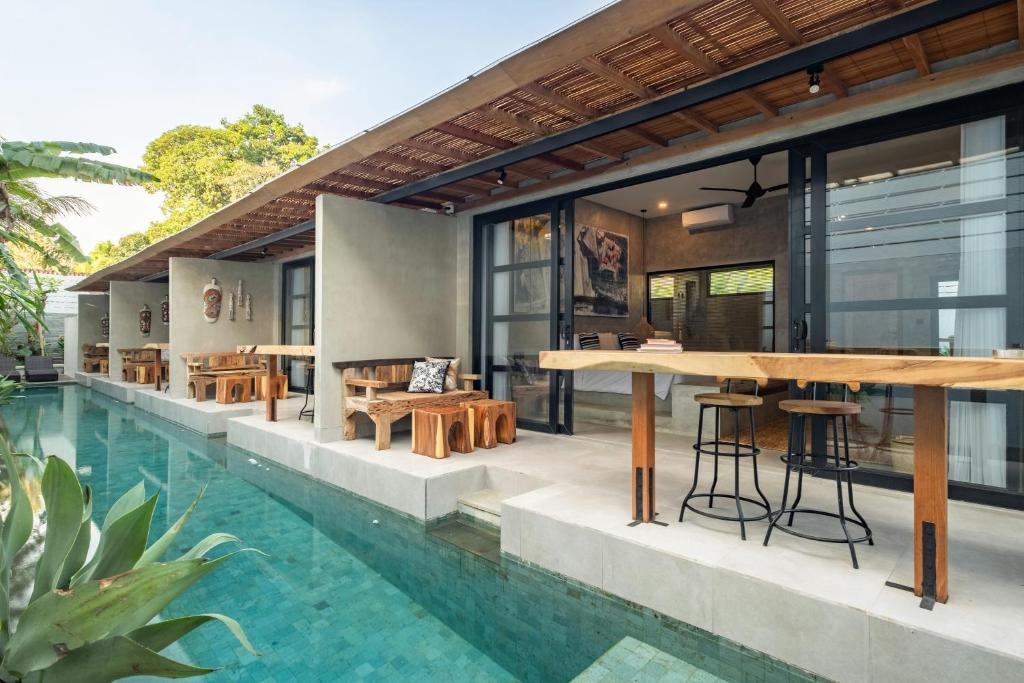 Bazén v ubytování Ubud Lila Concept nebo v jeho okolí