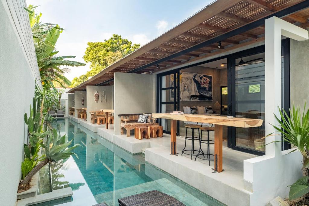 Bazén v ubytování Ubud Lila Concept nebo v jeho okolí