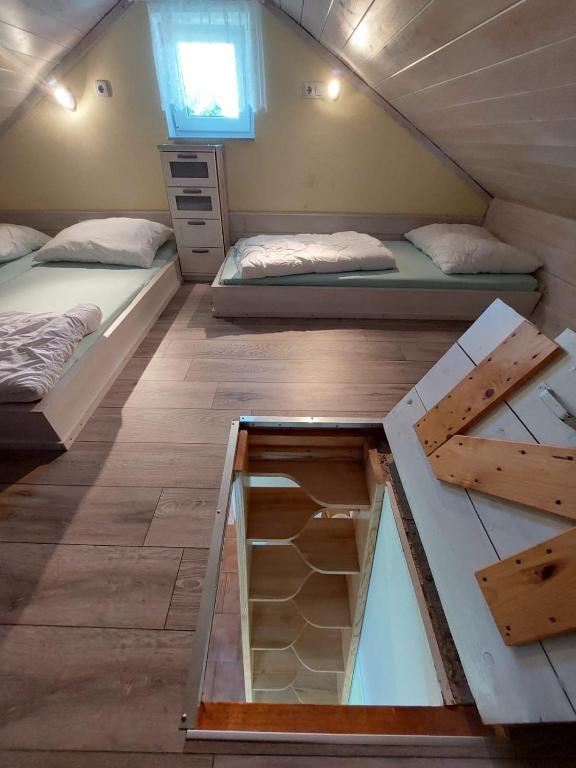 Postel nebo postele na pokoji v ubytování Haus Morgensonne im Steyrtal