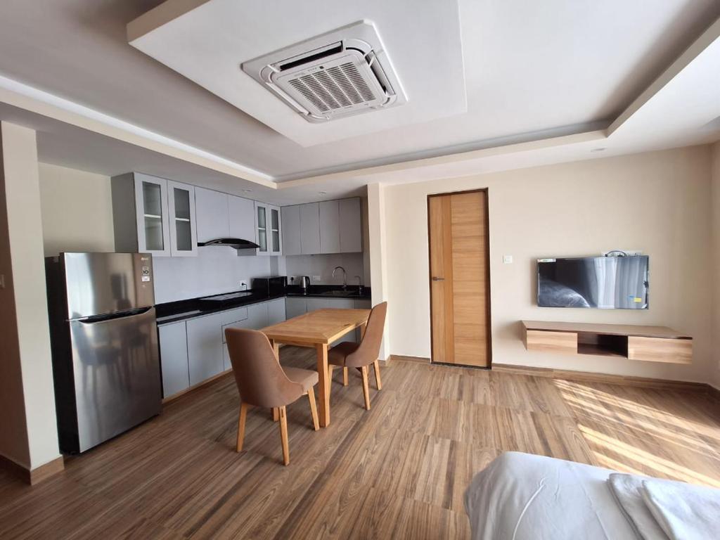 Kuchyň nebo kuchyňský kout v ubytování Lalitpur Inn