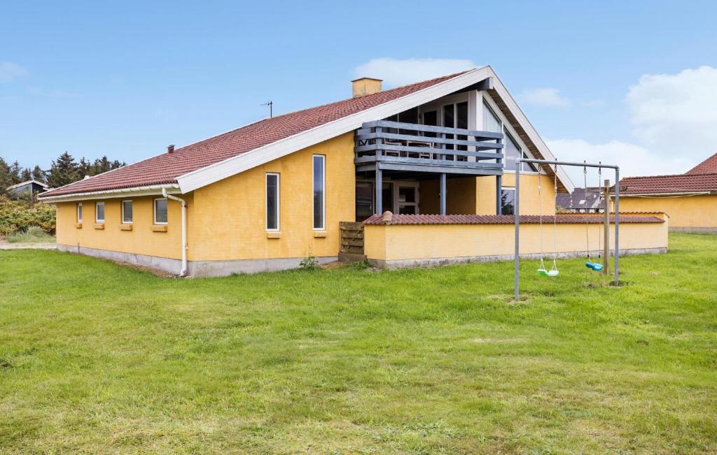 Bygningen som feriehuset ligger i