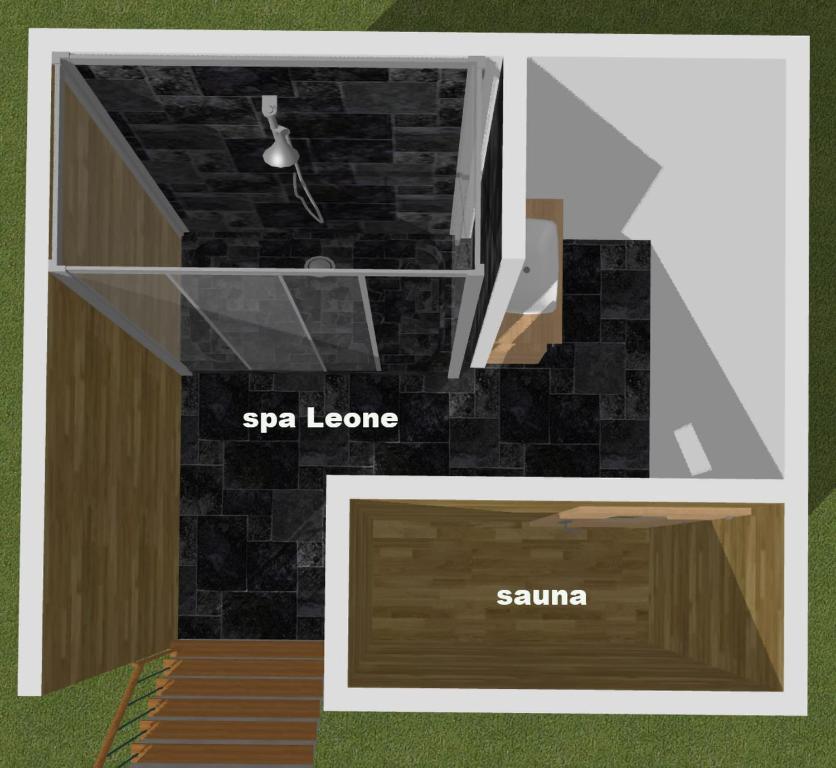 a rendering of a room with a spa room at Fior di Roccia Apartments- in centro Cervinia, sauna privata, Matterhorn dream in Breuil-Cervinia