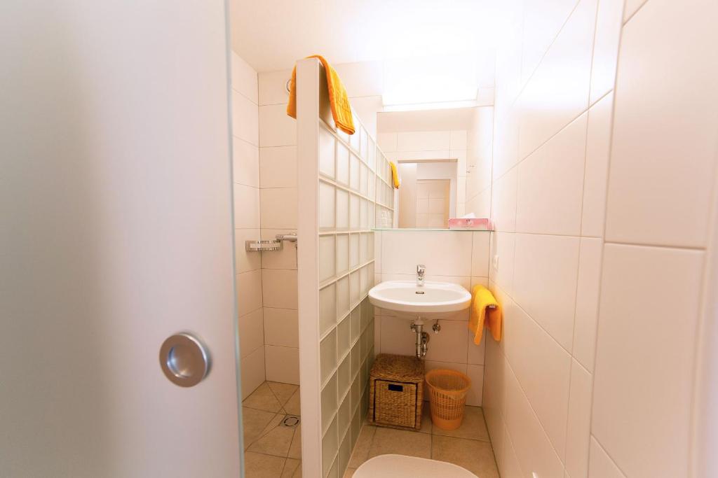 Koupelna v ubytování B&B Landhaus Vierthaler