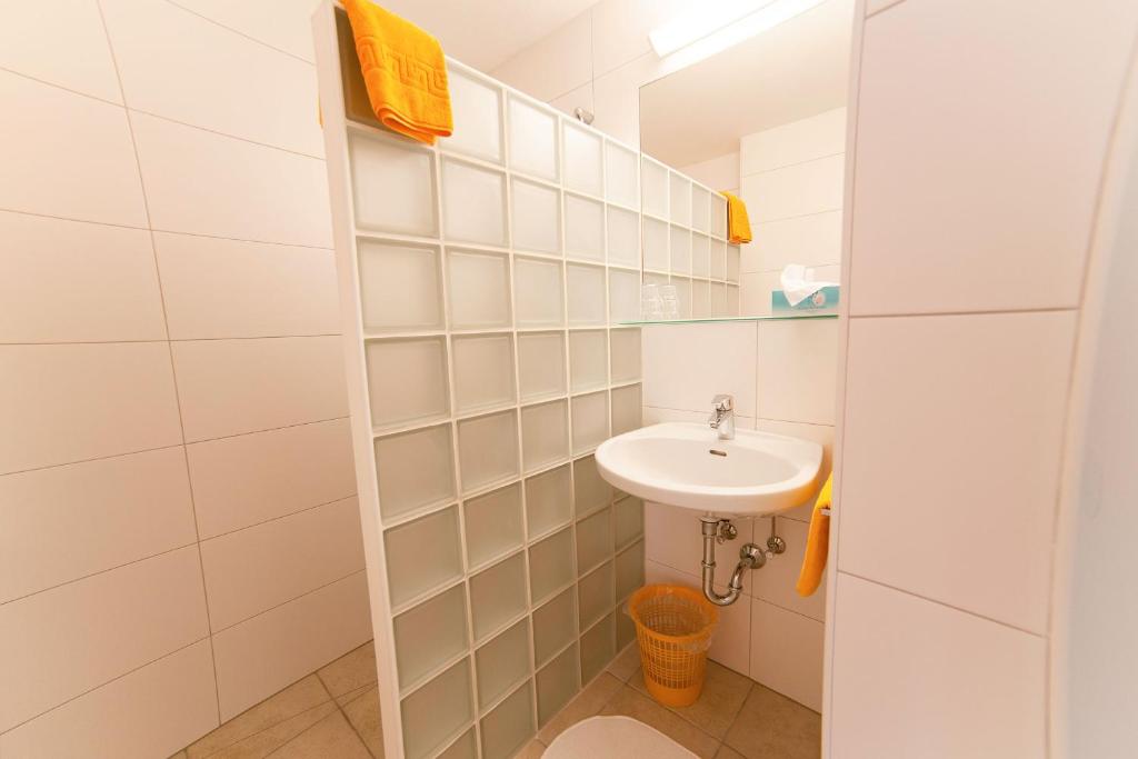 Koupelna v ubytování B&B Landhaus Vierthaler