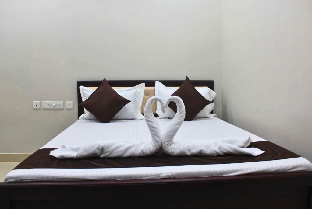 Postel nebo postele na pokoji v ubytování Hotel Yubraj