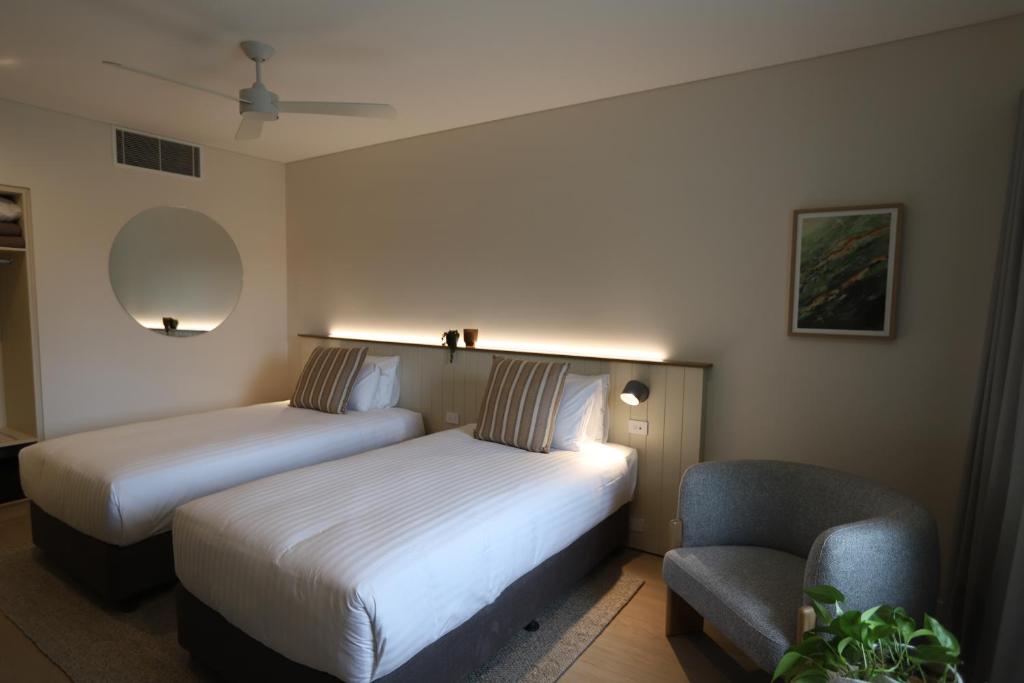 Postel nebo postele na pokoji v ubytování Lismore Gateway Motel