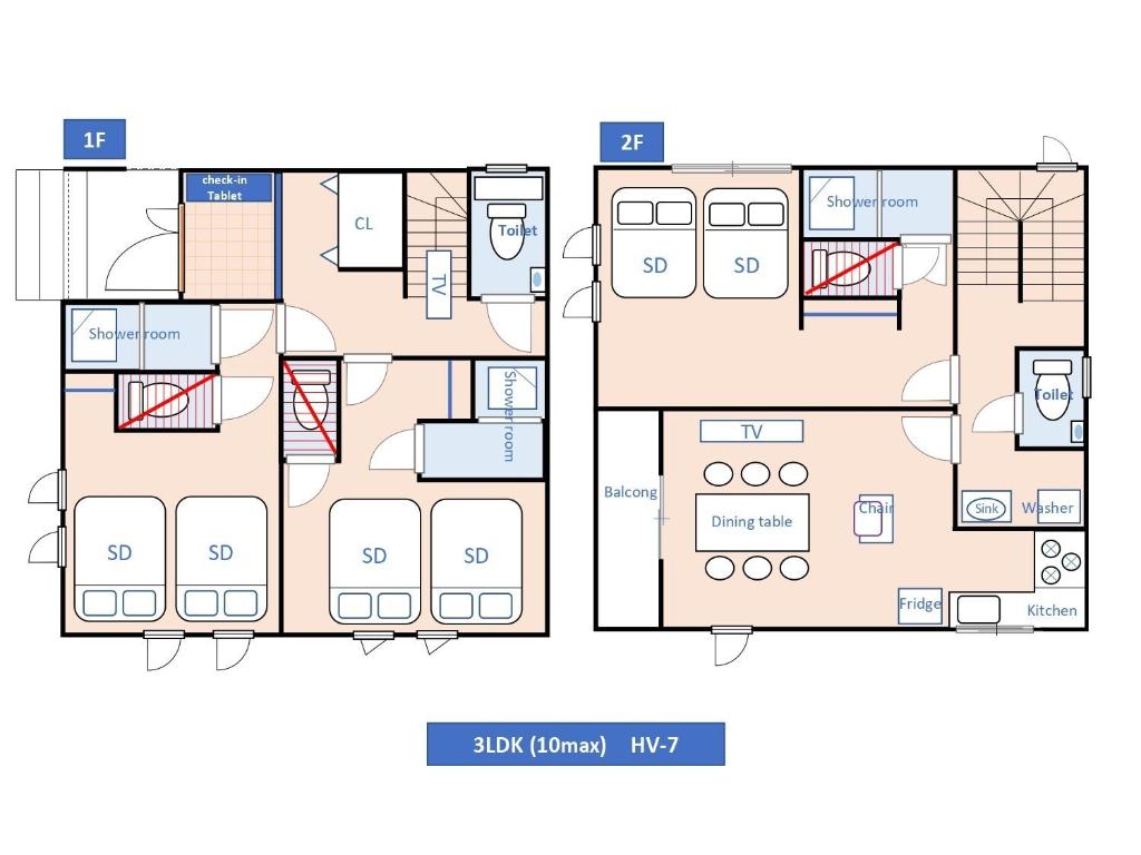a floor plan of a house at HOPE VILLA Onna-son - Vacation STAY 52856 in Inbu