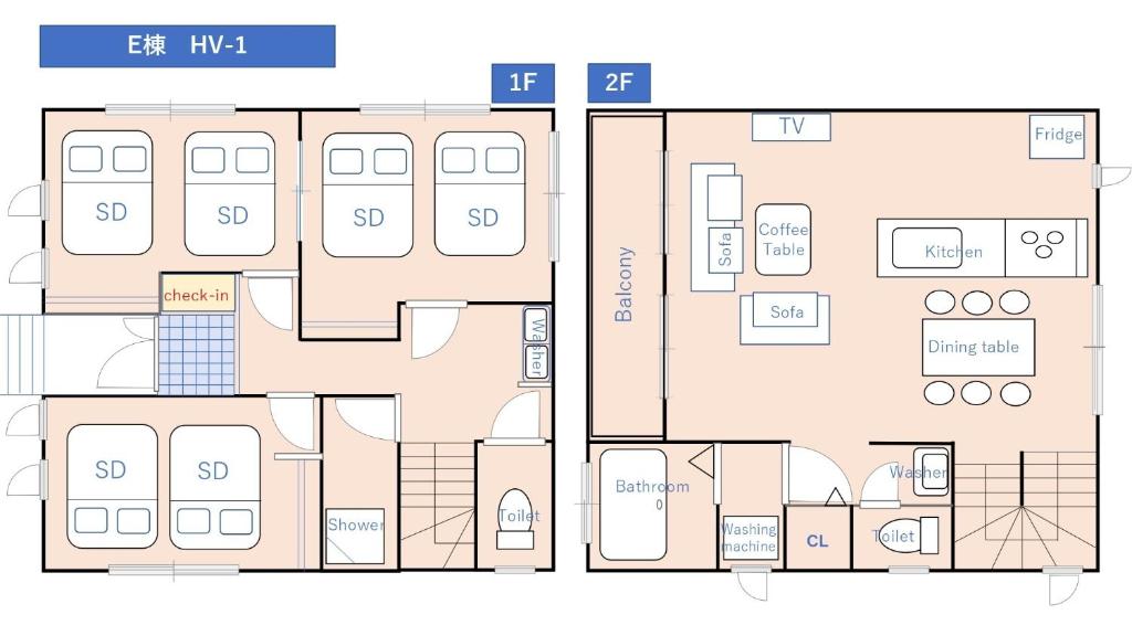 a floor plan of a building at HOPE VILLA Onna-son - Vacation STAY 52848 in Inbu
