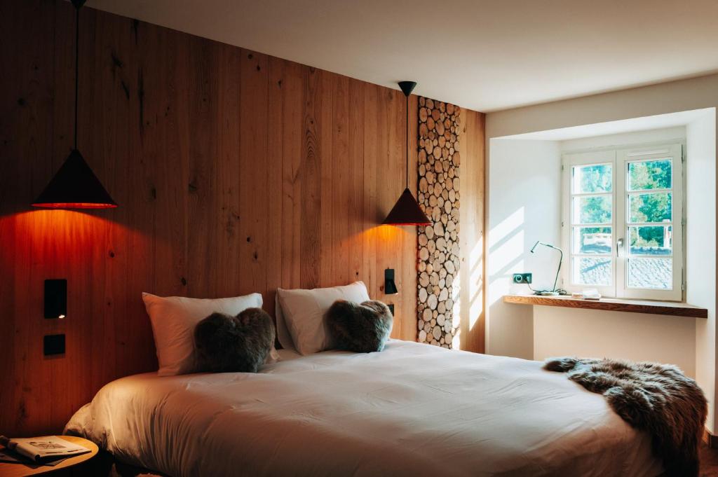 Letto o letti in una camera di Grand Hôtel L'ermitage