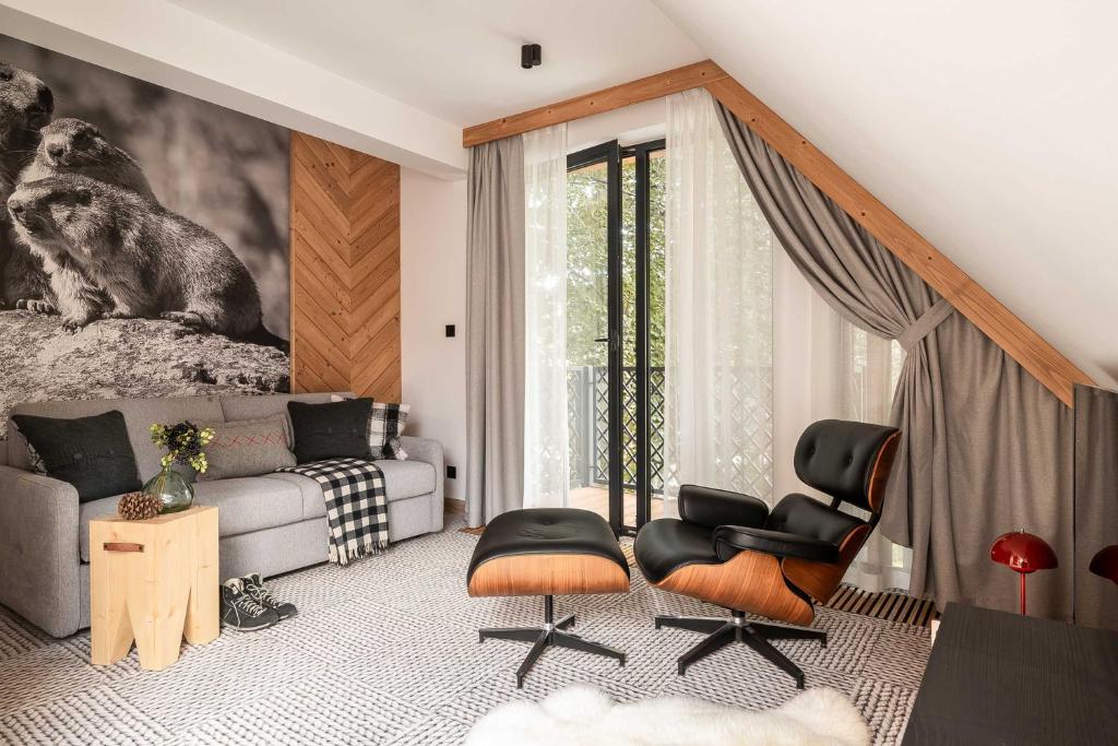 Posezení v ubytování Stefanova Zakopane Aparthotel & Spa
