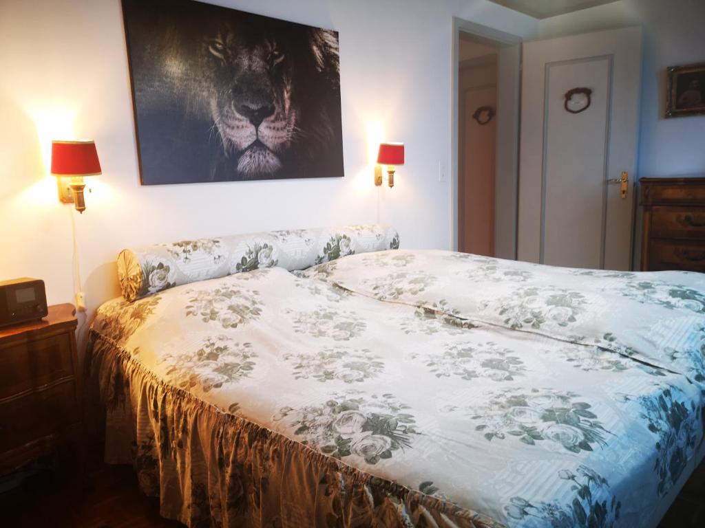 Postel nebo postele na pokoji v ubytování W22 Thunersee