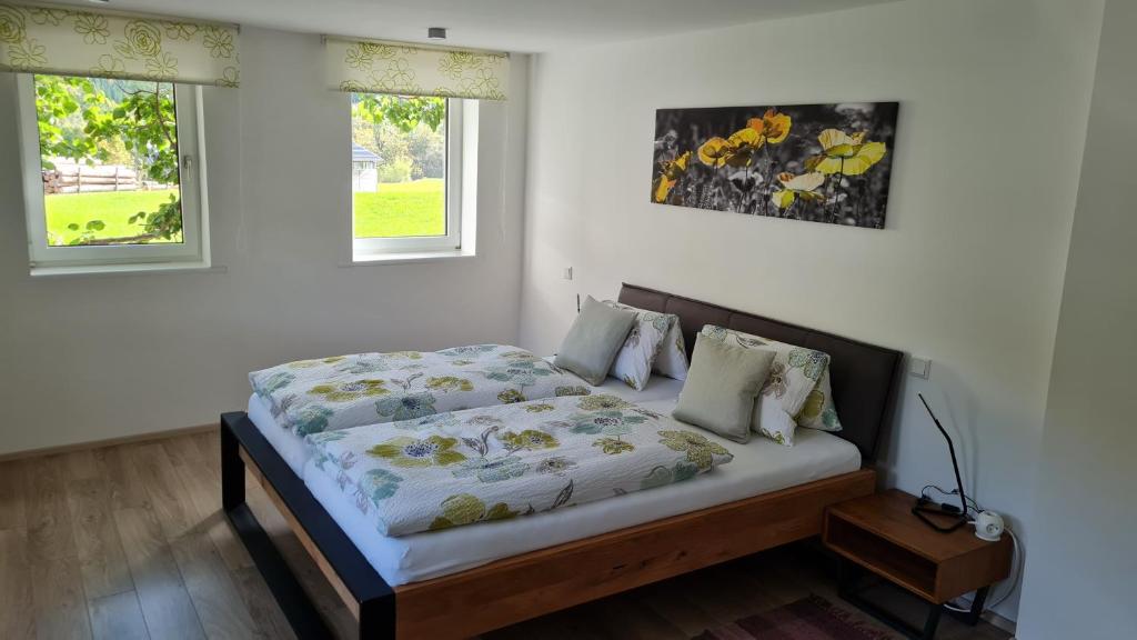 Postel nebo postele na pokoji v ubytování Ferienwohnung Stegmühle II