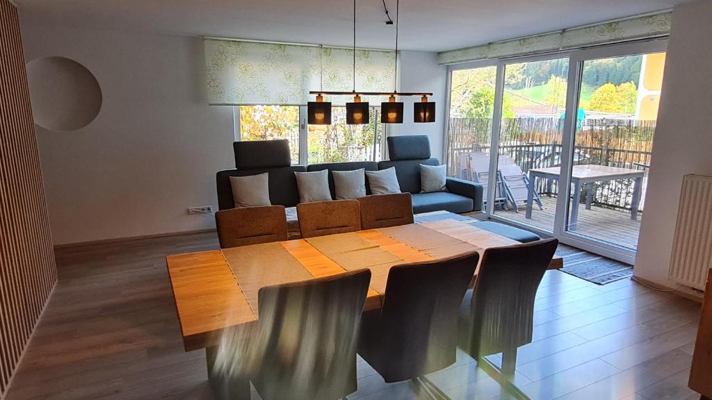 Posezení v ubytování Ferienwohnung Stegmühle II