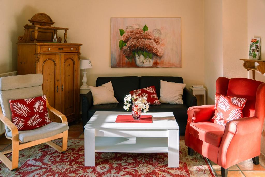 Posezení v ubytování Ferienhaus Jadeblick I I