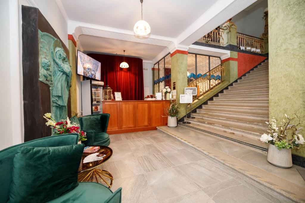 Vstupní hala nebo recepce v ubytování Hotel Klášter Želiv