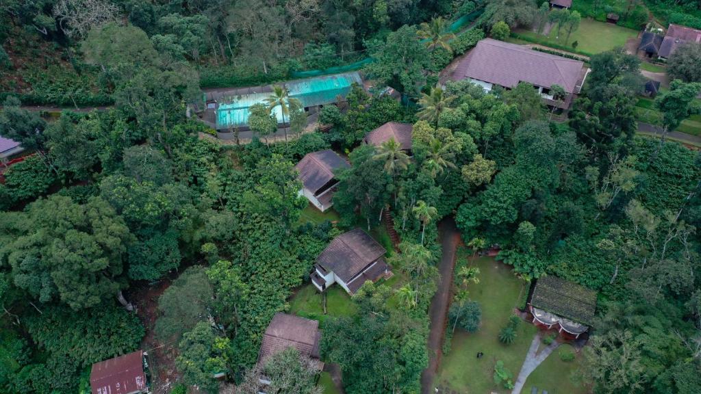Letecký snímek ubytování Carmelia Haven Resort Thekkady
