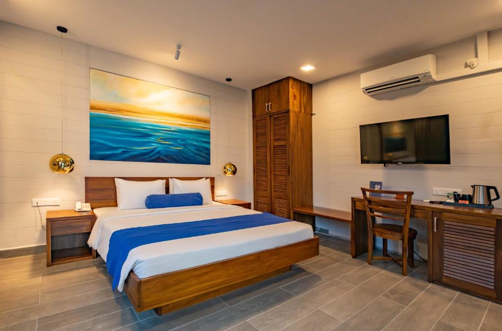 Agnus Unawatuna - Deluxe Double O Twin Sala Con Vista Al Mar Parcial