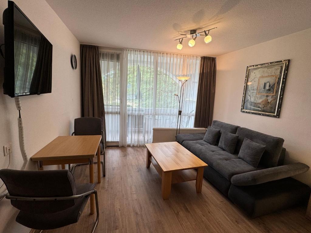 TV a/nebo společenská místnost v ubytování Schloss Kirchham Appartement - & Wellnessanlage
