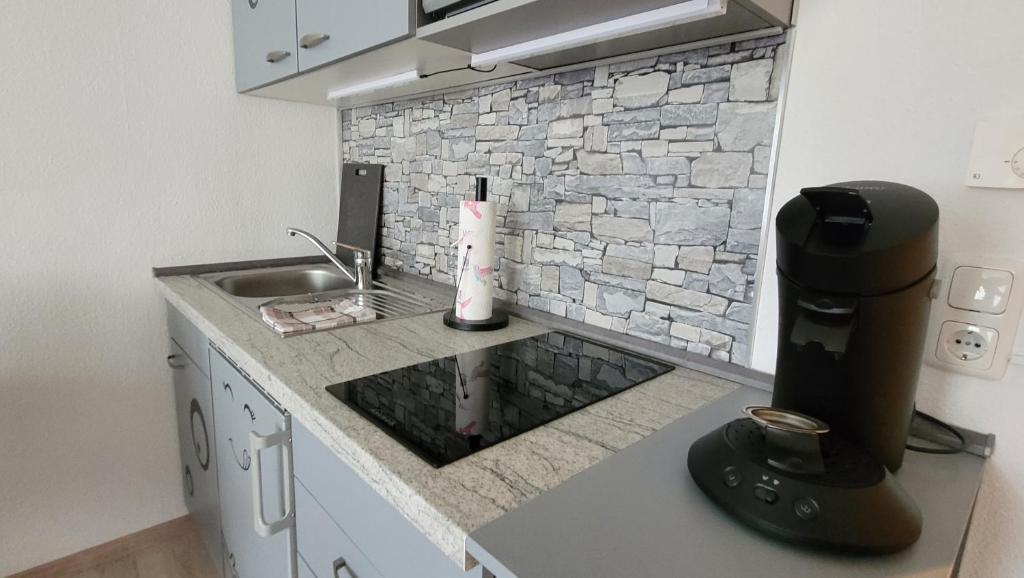 Kuchyň nebo kuchyňský kout v ubytování Appartement in Sankt Englmar mit KlimaWärmetauscher