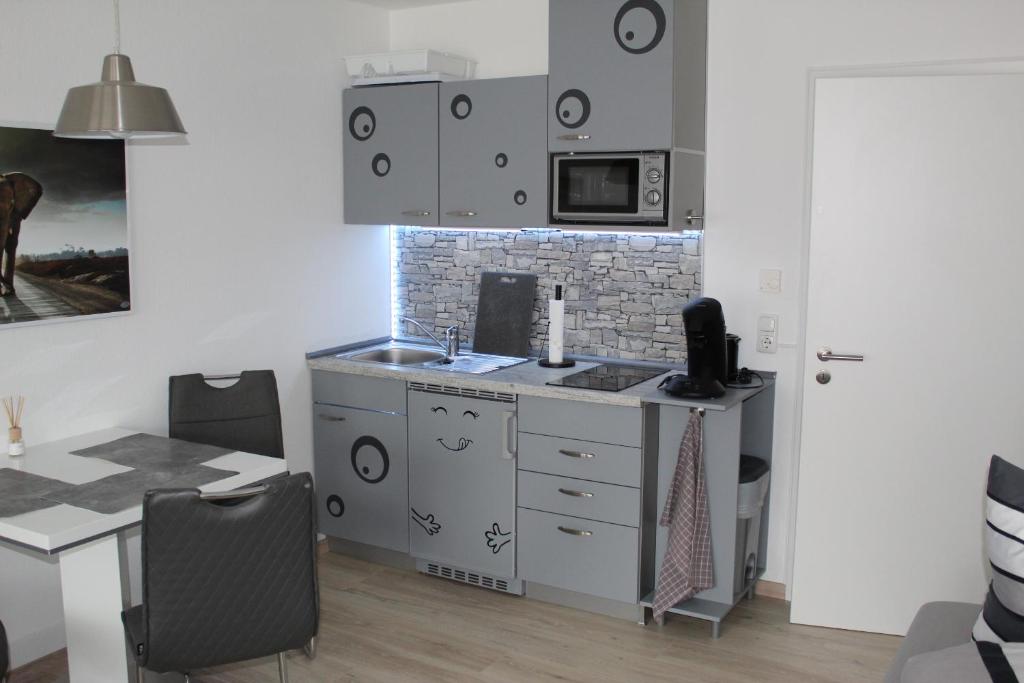 Kuchyň nebo kuchyňský kout v ubytování Appartement in Sankt Englmar mit KlimaWärmetauscher