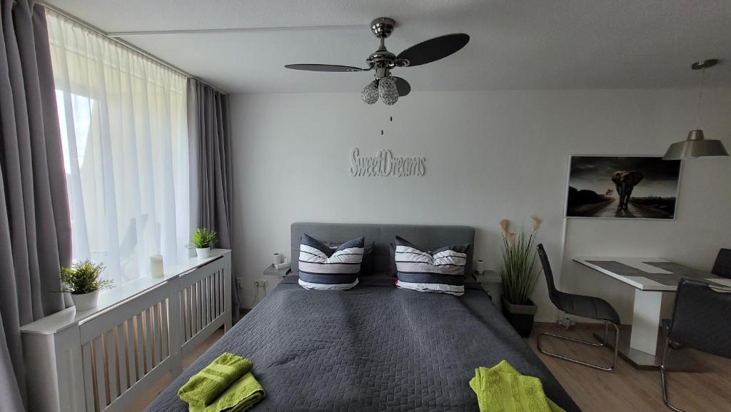 Postel nebo postele na pokoji v ubytování Appartement in Sankt Englmar mit KlimaWärmetauscher