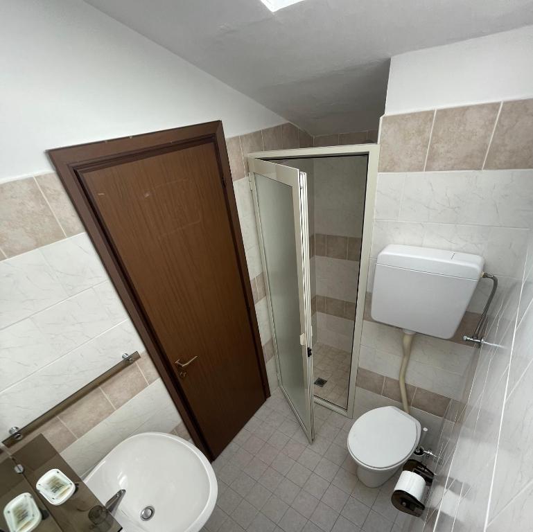 Koupelna v ubytování Hotel Adler