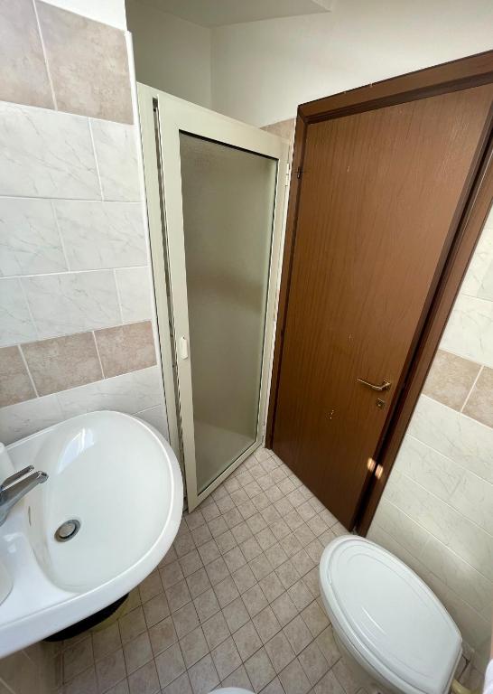 Koupelna v ubytování Hotel Adler