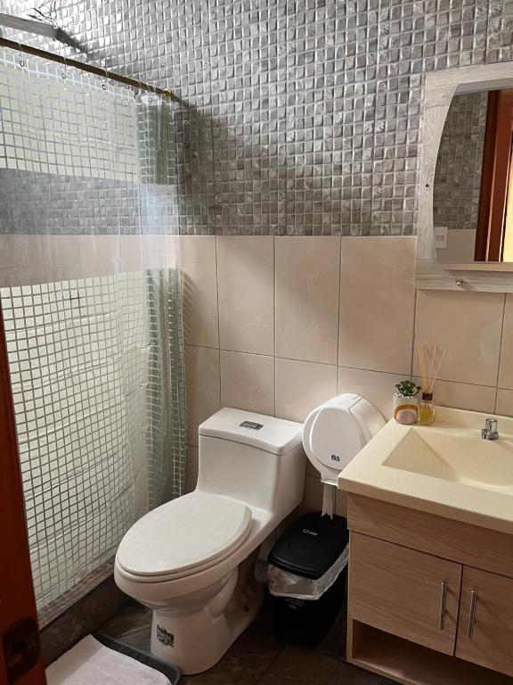 Koupelna v ubytování Casa Alexita