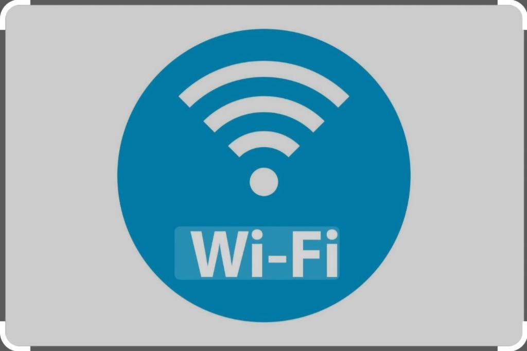 a blue circle with a wifi symbol in it at Malecón Guardes in A Guarda