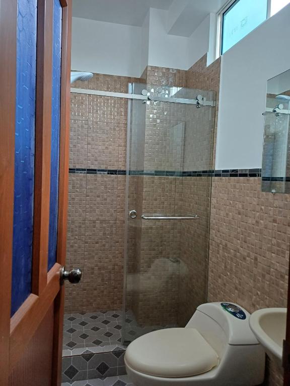Koupelna v ubytování Casa Puka