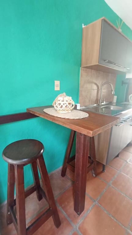 Kuchyň nebo kuchyňský kout v ubytování Hostal Pino Alto