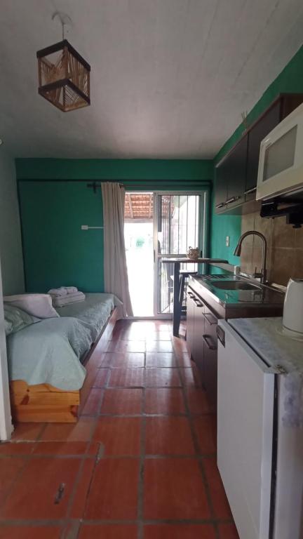 Kuchyň nebo kuchyňský kout v ubytování Hostal Pino Alto
